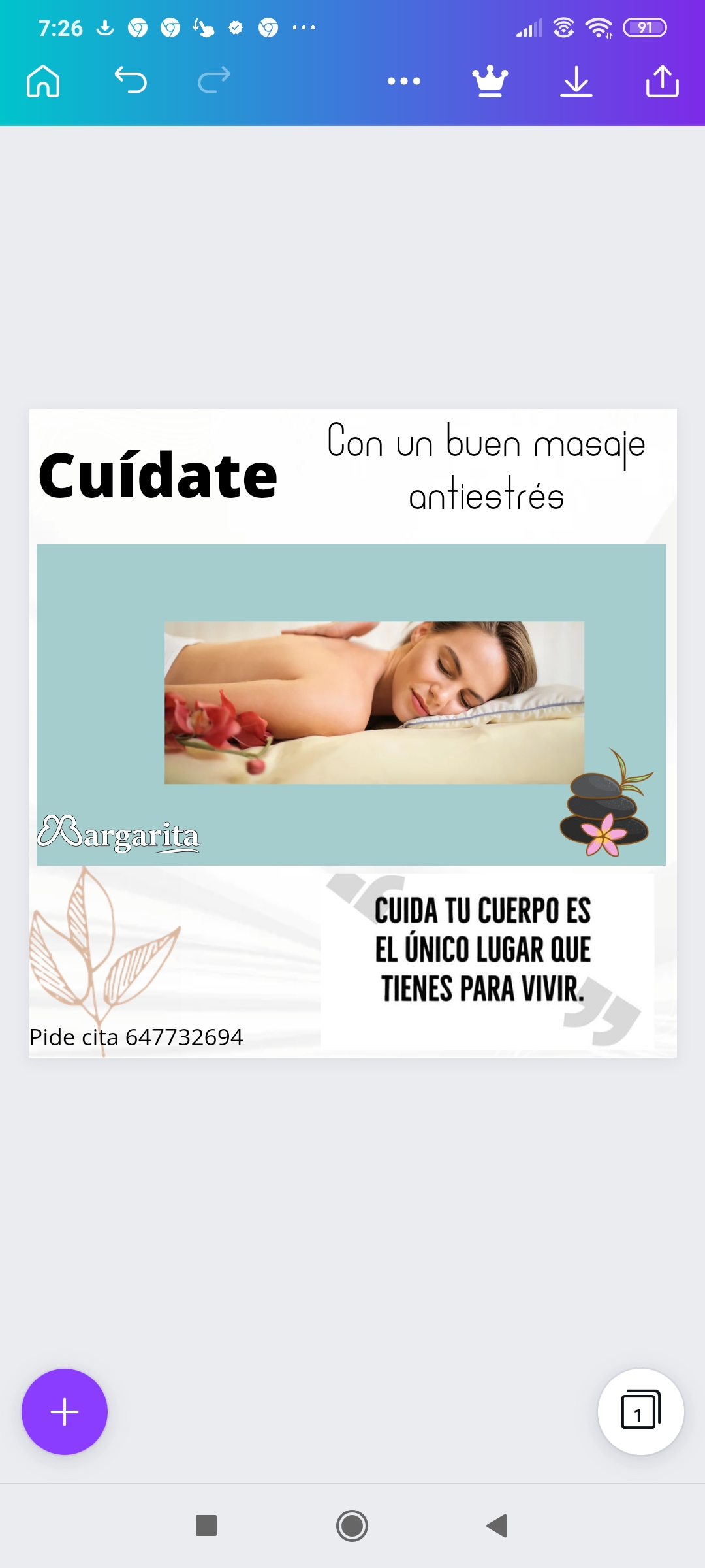 Masajes antiestrés con aromaterapia 